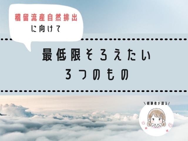 稽留流産自然排出へ向け今すぐそろえたい最低限の3つのもの 自然排出準備 かりんとママブログ 元看護師新米ママの知りたかったことまとめ